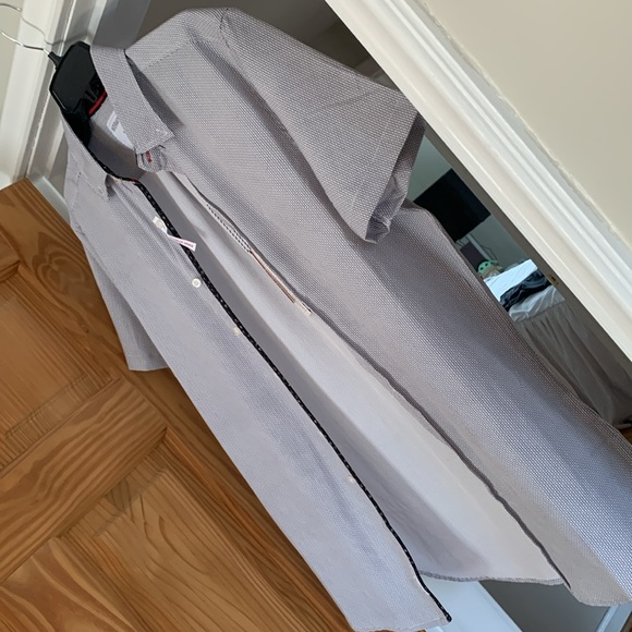 Men’s short sleeve button down shirt stretch fit - Picture 3 of 4